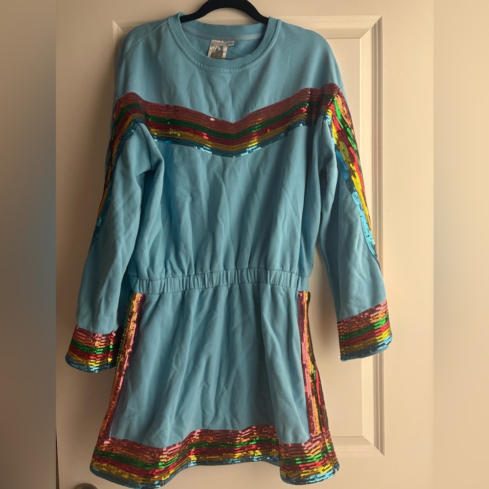 NWOT queen of sparkles sweater dress